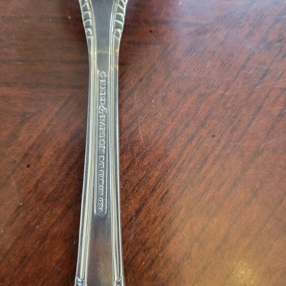 Vintage Reed & Barton Rennesaince Serving Fork & Spoon Set Ornate Floral Design - Picture 4 of 5